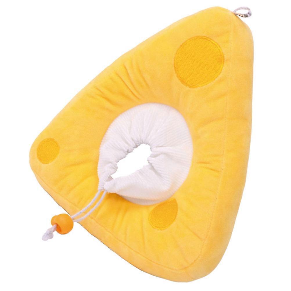 Adjustable Pet Protective Collar Cheese Cat Recovery Collar for 2Pcs Use