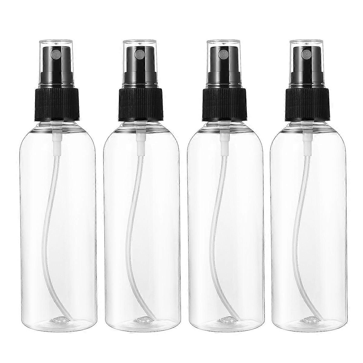 Portable Spray Bottle Plastic Empty for Travel Use 4Pcs Transparent Bottles