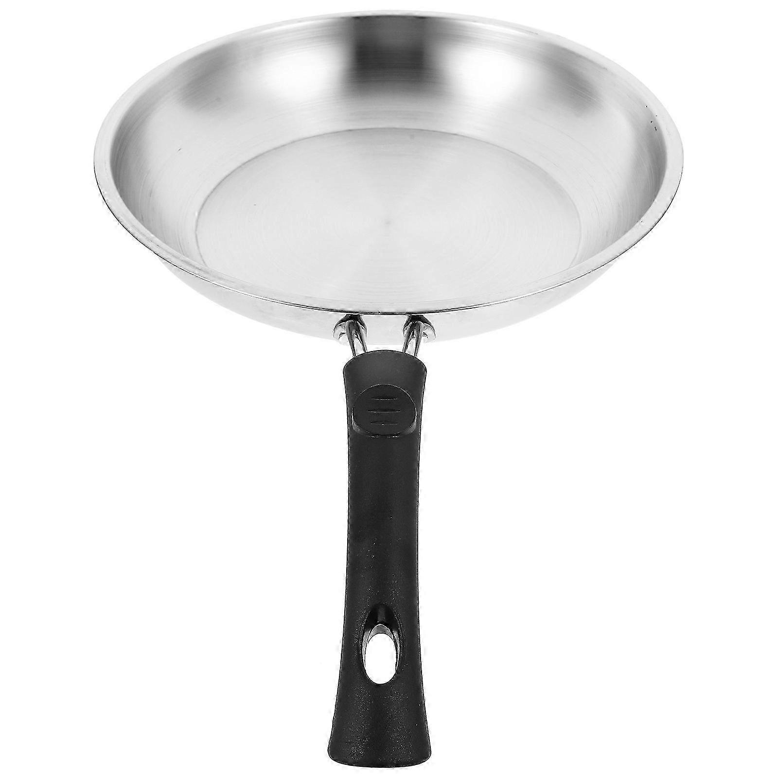 26-27 1Pc Practical 22cm Kitchen Frying Pan Non-stick Frying Pan Kitchenware (Silver)