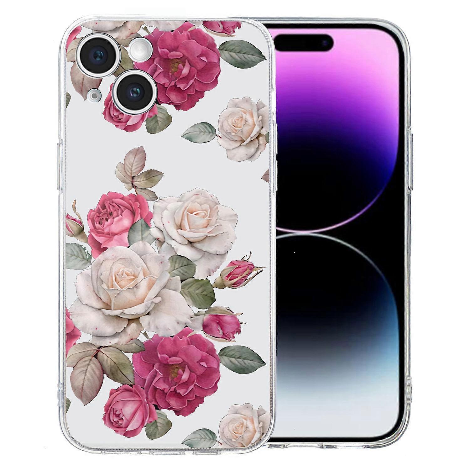 For iPhone 15 Plus Slim Case Pattern Printing Soft TPU Phone Cover