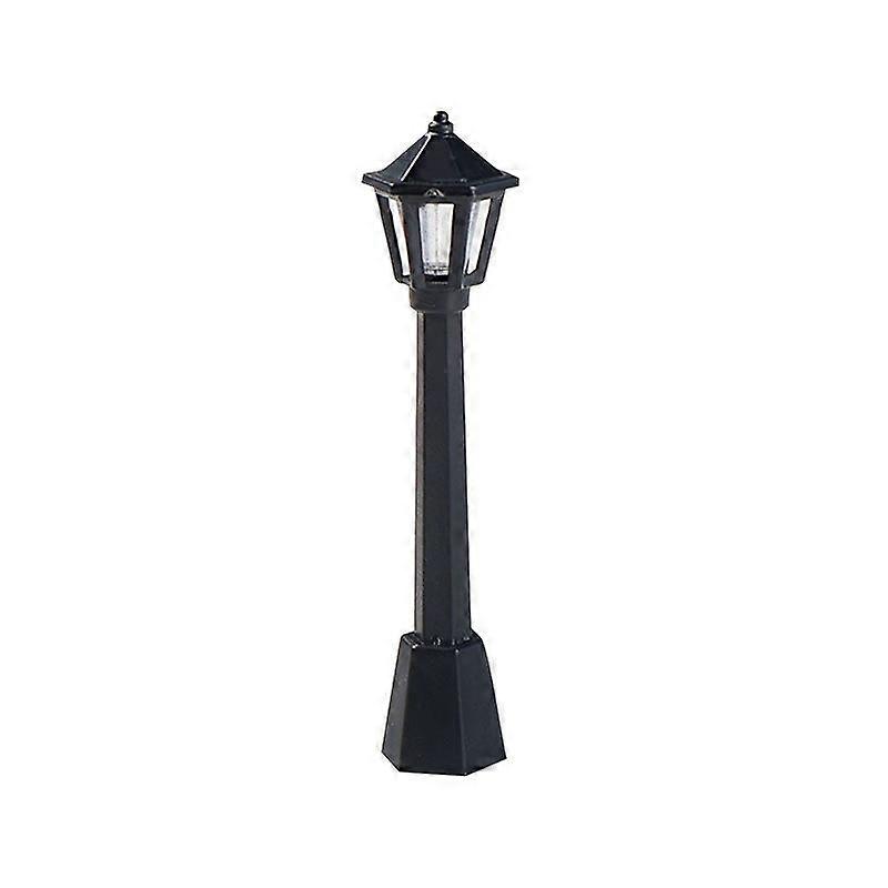Miniature Street Light 3pcs Black Dollhouse Lamp Post for Fairy Garden Pathway and Micro Landscape