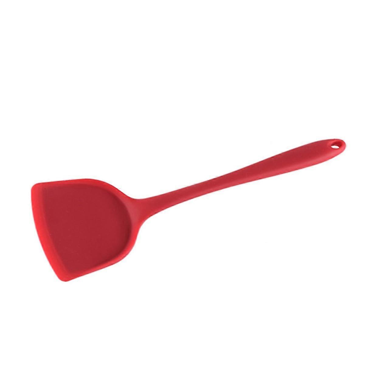 3pcs Silicone Cooking Utensils Set Heat Resistant Nonstick Kitchen Tools with Hanging Loop Red