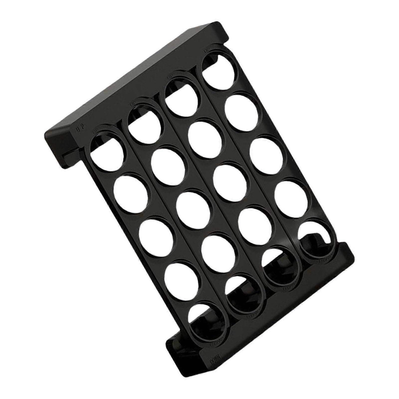 20 Capacity Wall Mounted Coffee Pod Holder Rack, Space Saving Kitchen Organizer, Black