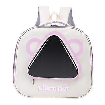 Cat Backpack with Transparent Window, Large Capacity Pet Carrier for Cats and Dogs, Violet