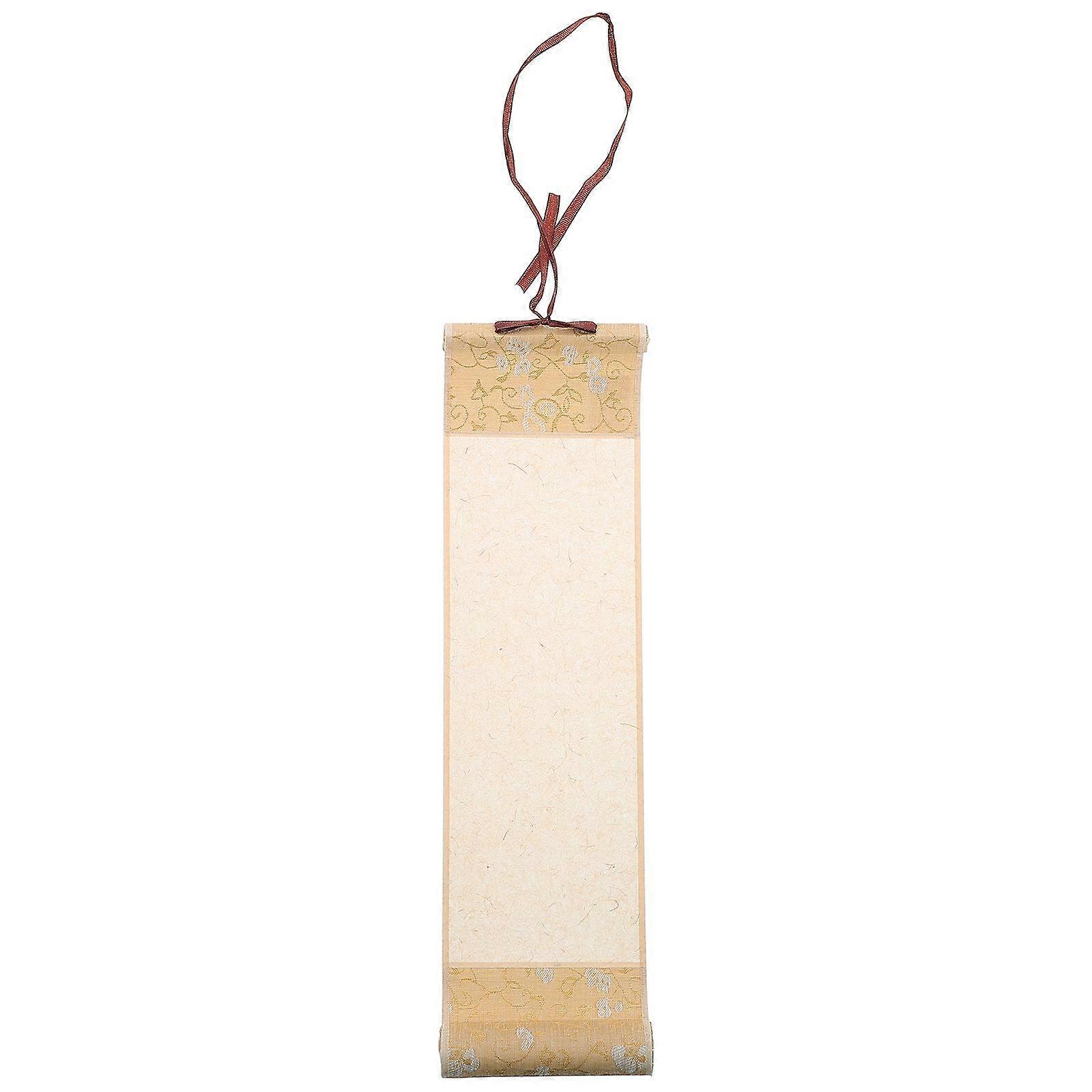Chinese Calligraphy Scroll Blank Hanging Scroll Wall Ornament for Office