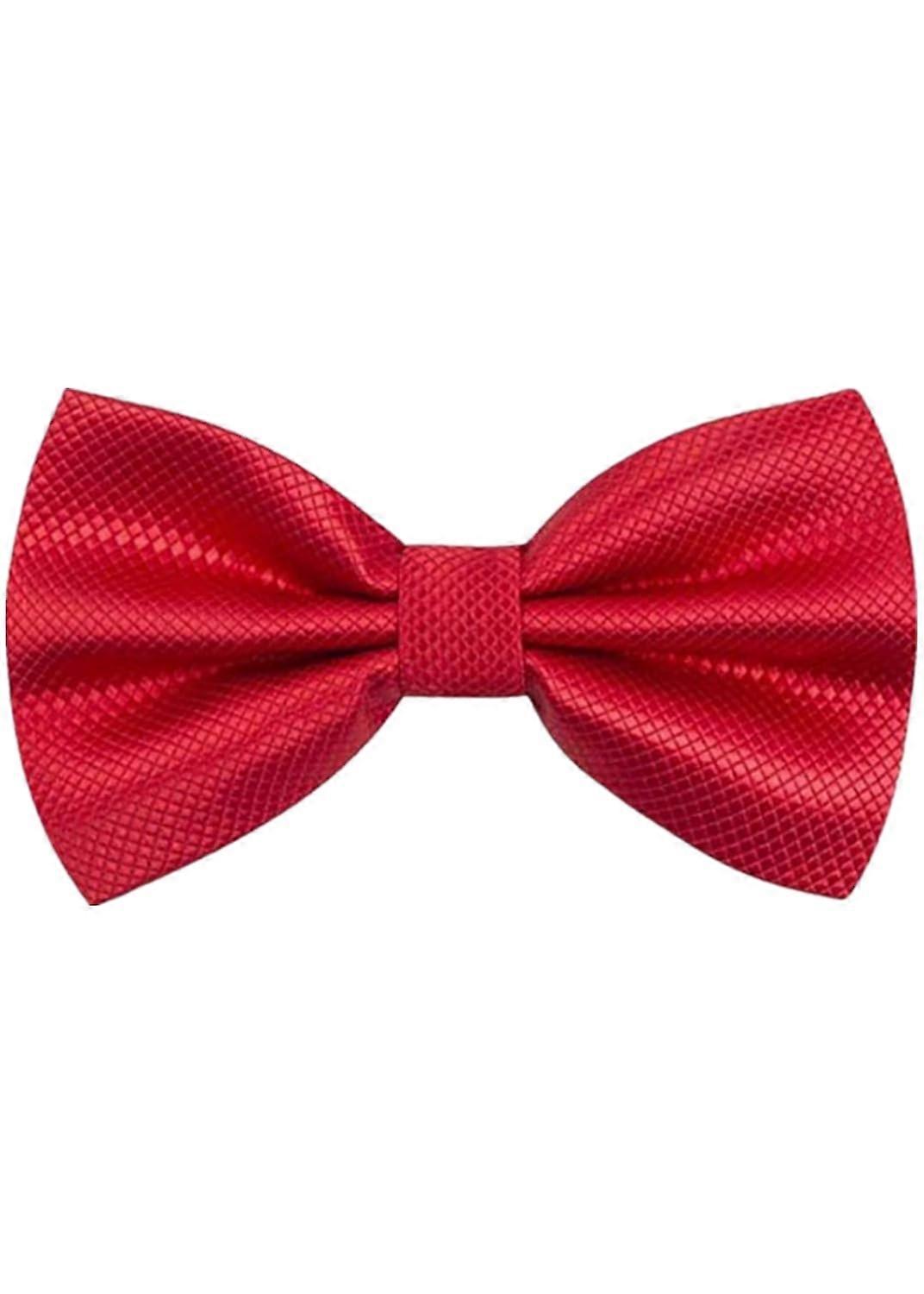 Red Bow Tie for Men Adjustable Strap WrinkleResistant Glossy Finish Formal Wedding Party