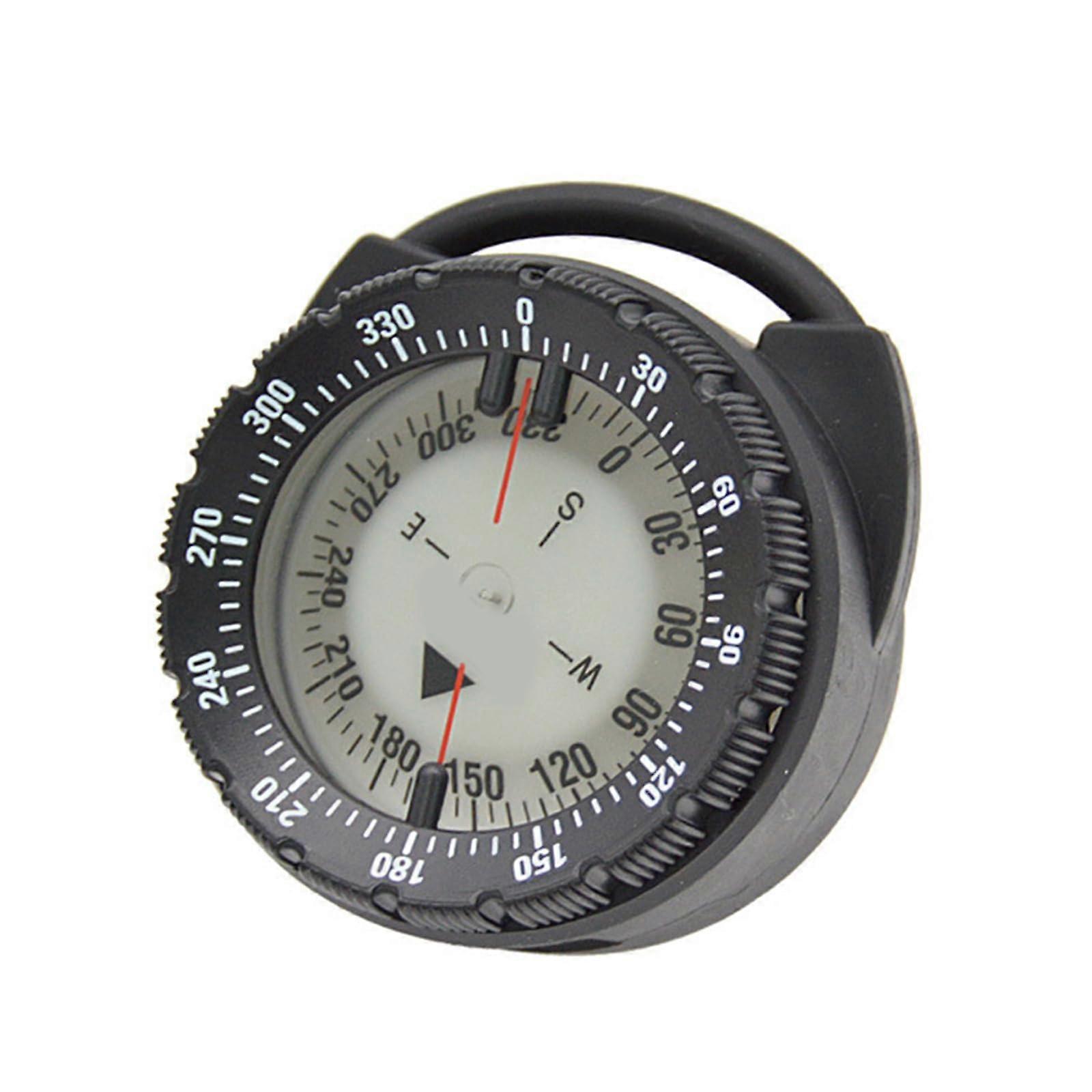 Diving Compass with Glow for Accurate Underwater Navigation, Compact Design and Gear Clamp