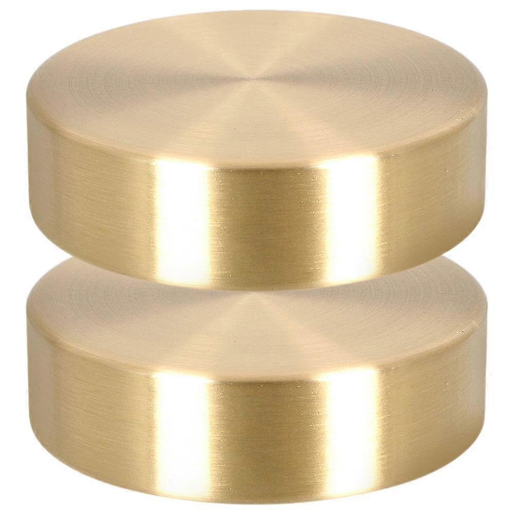 2Pcs Brass Calligraphy Paper Weight Golden Solid Paperweight for Decoration