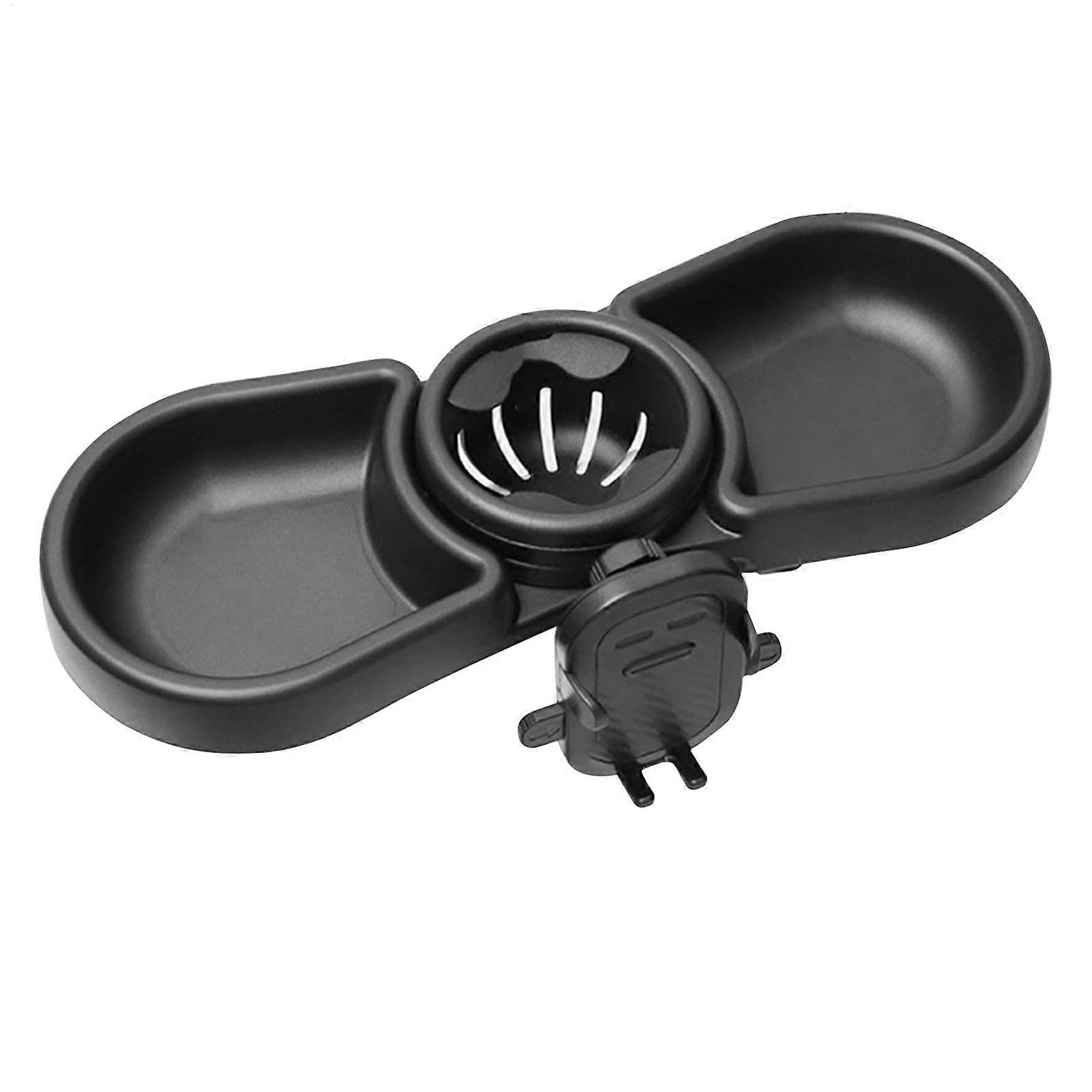 Universal Stroller Snack Tray with 360° Rotating Cup Holder and Adjustable Phone Mount