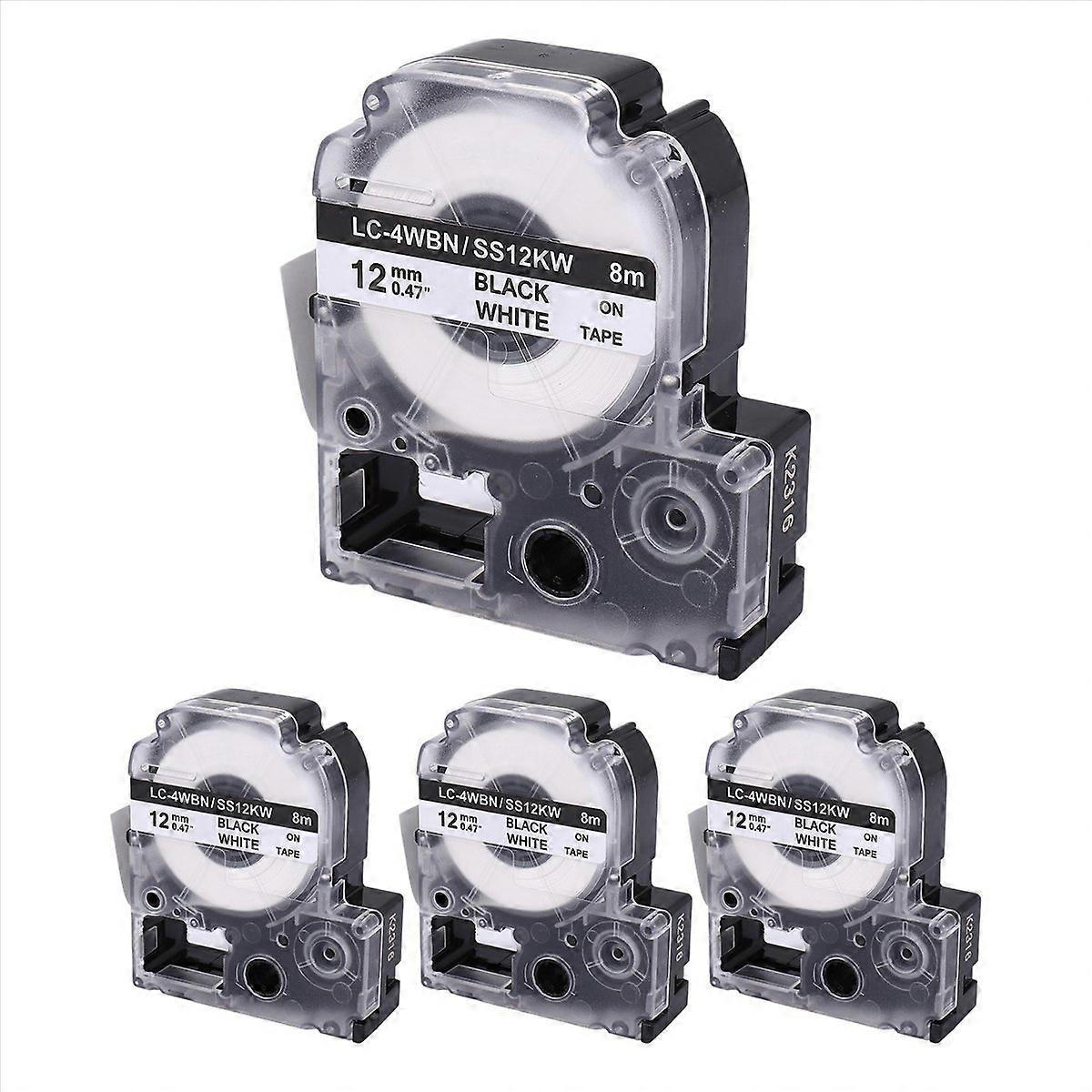 4 Pack Compatible Label Tape Replacement for -4WBN (SS12KW)