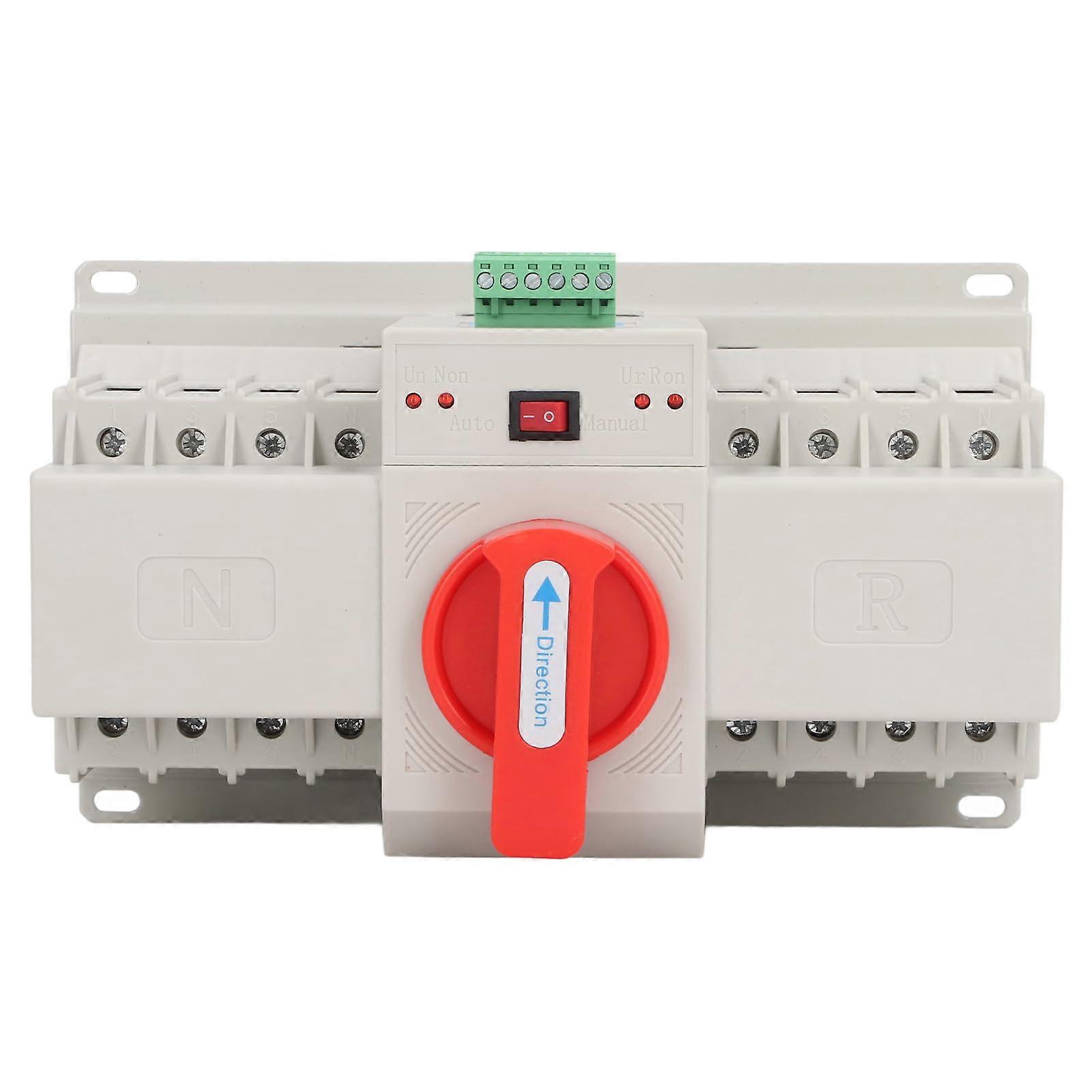 63A Automatic Transfer Switch for Home Generator and Solar PV System, Fast Power Switching, 4 Pole Durable Design