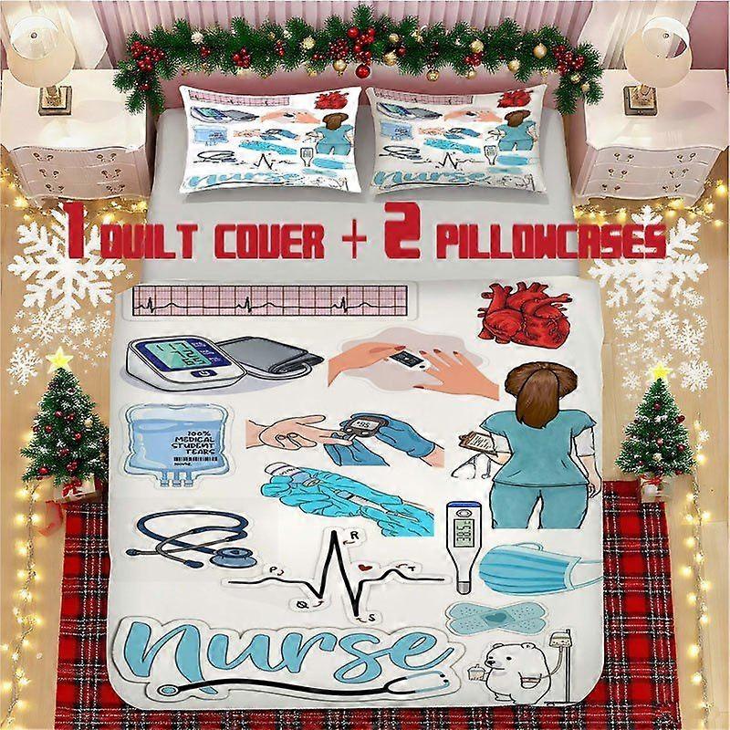 Theme Soft Printed Bedding Set Polyester Fabric Decorative & Warm