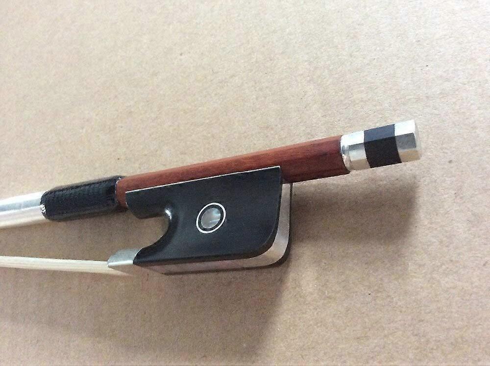 Pernambuco Violin Bow 4/4 Silver Mounted Ebony Frog Balanced Playability Comfortable Grip