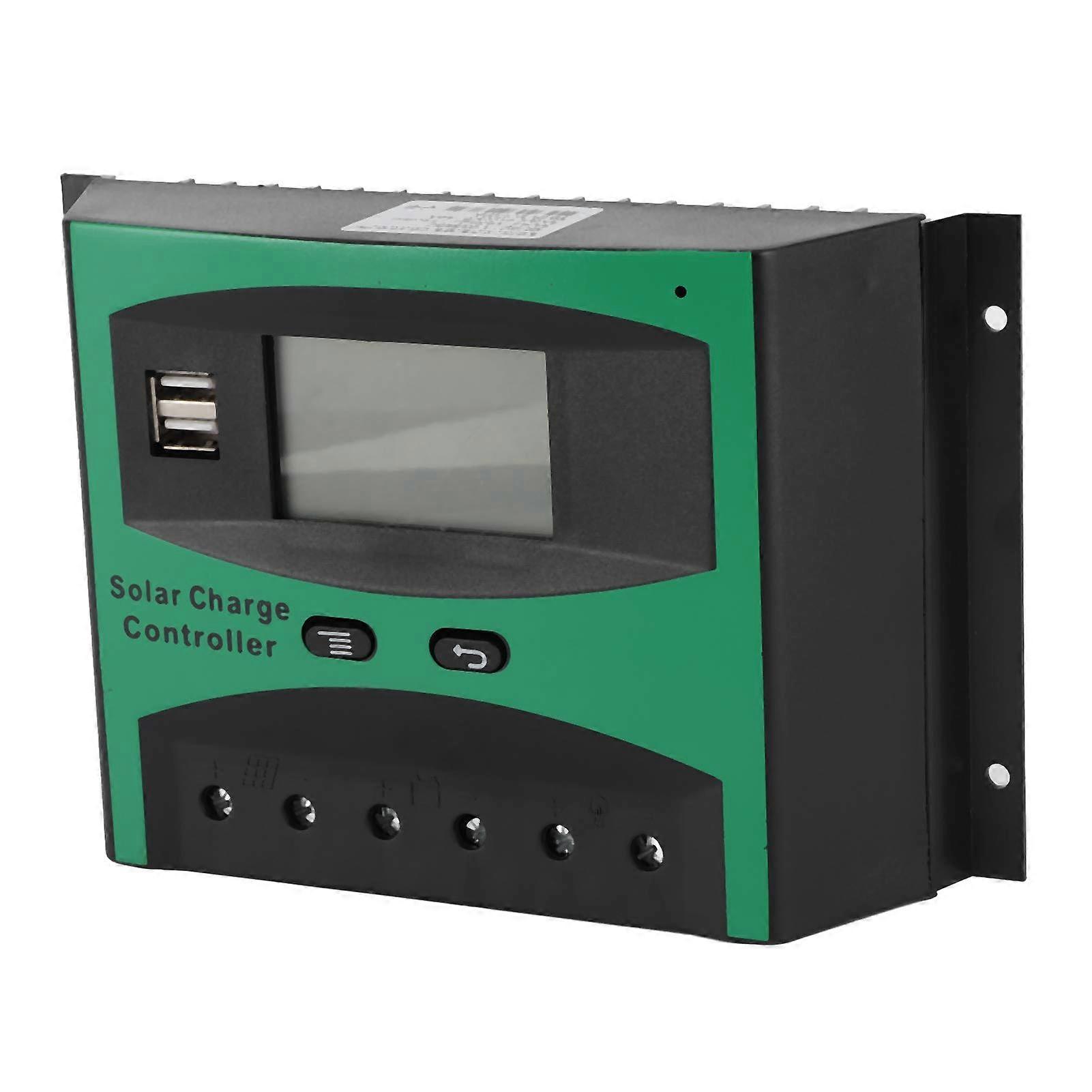 60A MPPT Solar Charge Controller 12V 24V Dual USB LCD Display Automatic Battery Protection for RV Boat