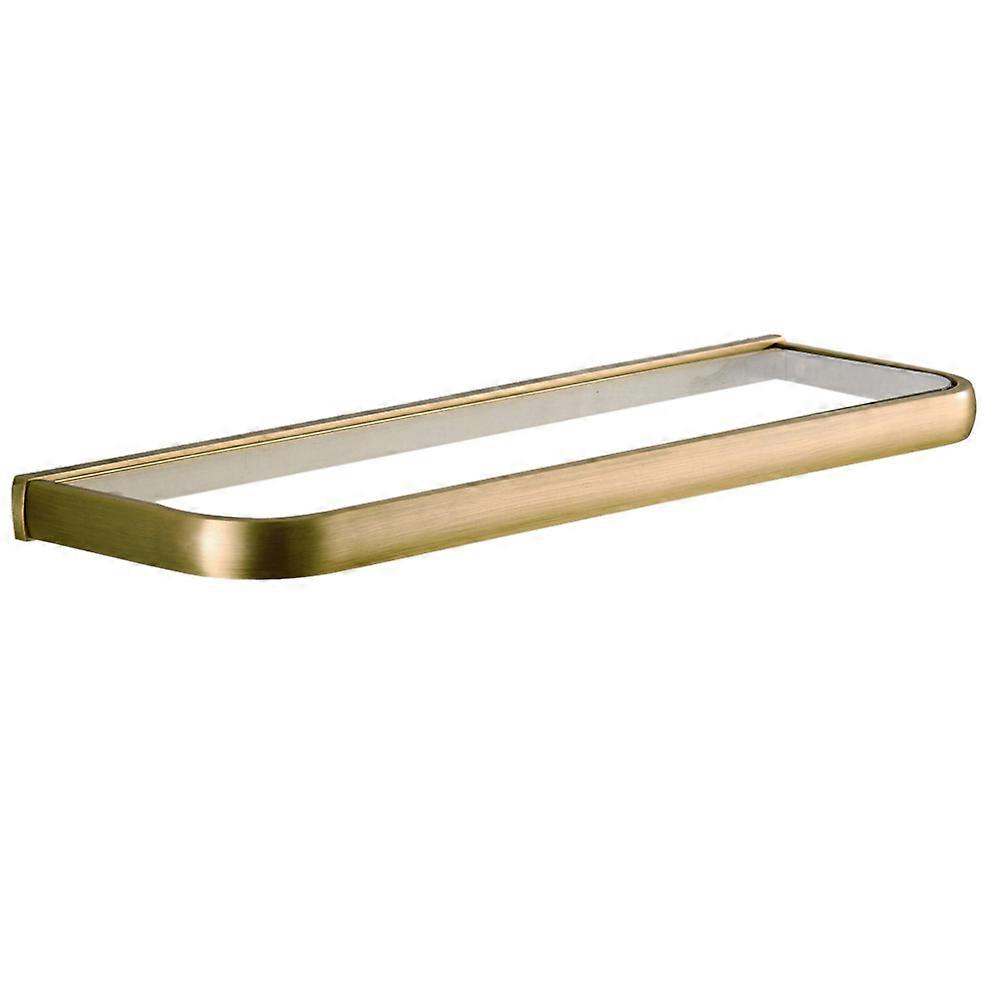 Bronzed Brass Glass Shelf for 1Pcs Bathroom Wall-Mounted Rack