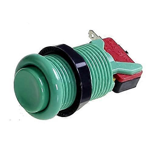 Green Arcade Push Buttons 28mm American Style with Microswitch for Game Cabinet Replacement