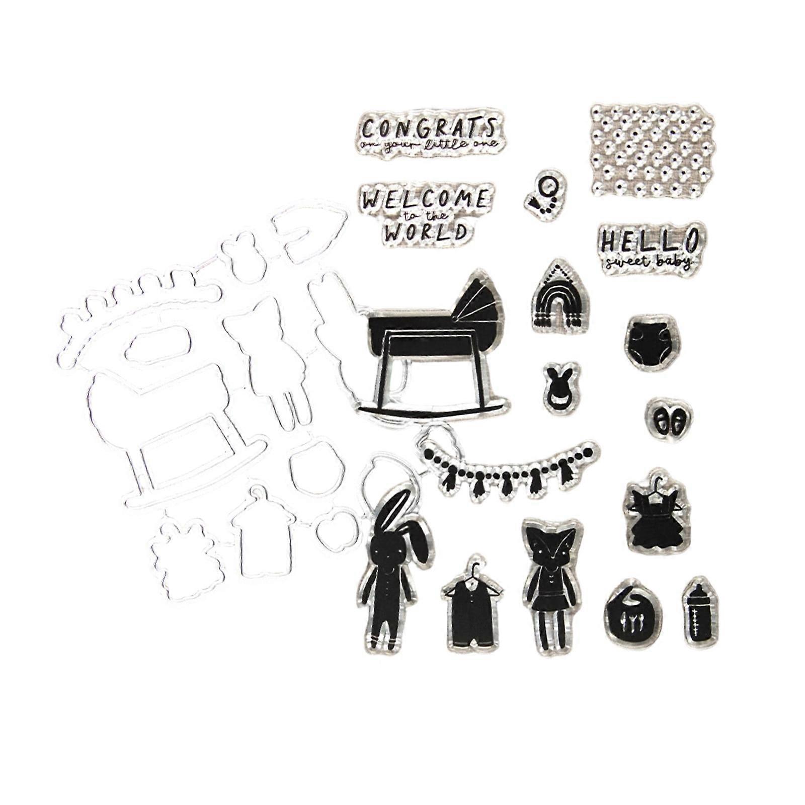 Clear Silicone Stamp E Journal Decor Card Creative Patterns Handmade Craft Tool