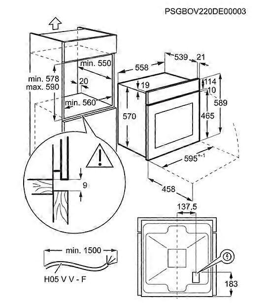 Electrolux Eof3h50bx 65 L rozsdamentes acél