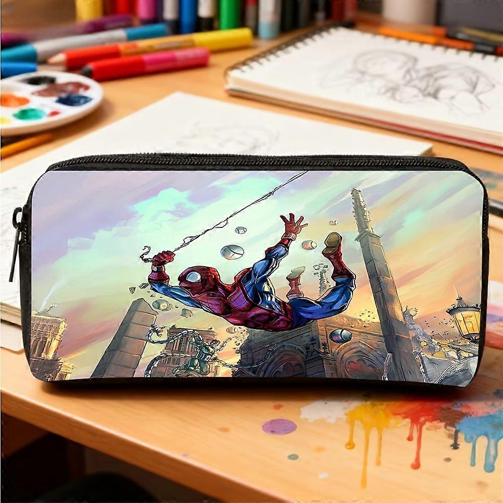 1pc Marvel Spider-Man Pencil Case Suitable for School & Office, High-Capacity Organizer with Spider-Man Design, Compact Multifunctional Bag for,, - Th