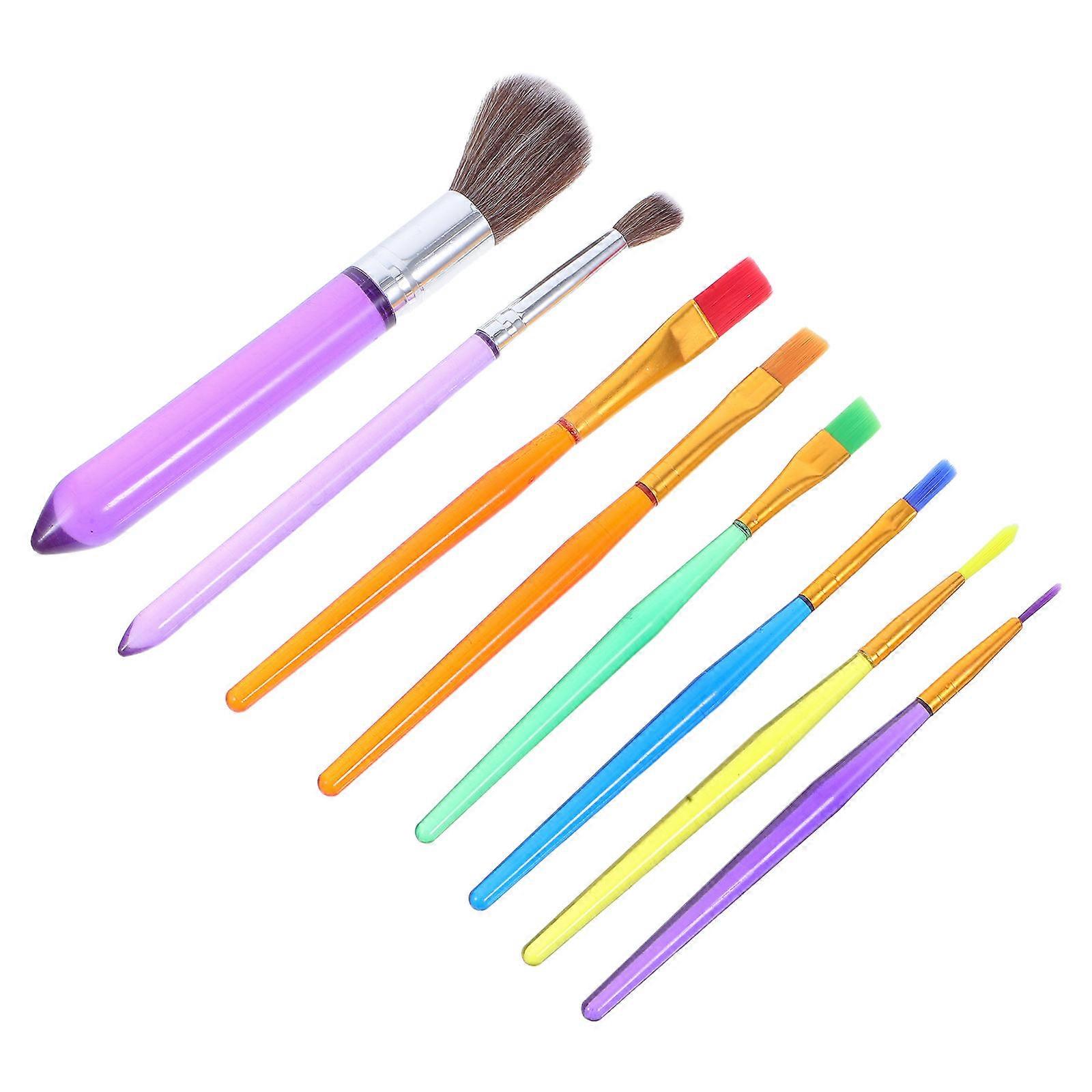 Multi-Function Cake Brush Plastic Dessert Brush for DIY Cake Use 8Pcs