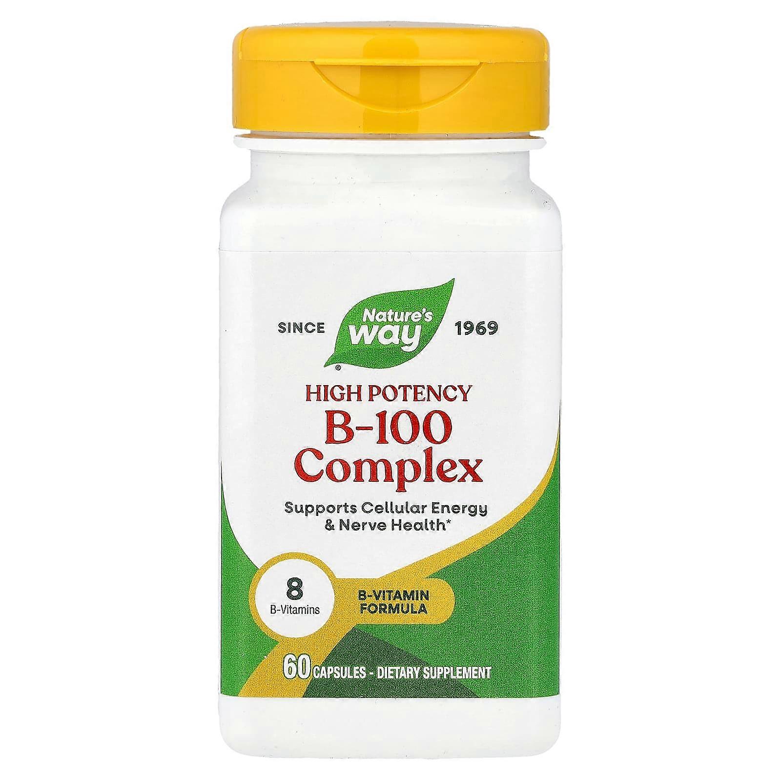 Nature's Way, B-100 Complex with B2 Coenzyme, 60 Capsules