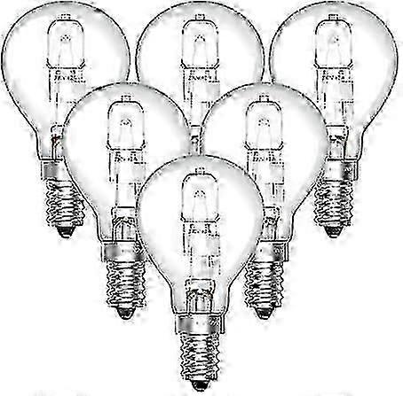 6pcs E14 Halogen Bulbs Warm White Small Globe
