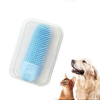 360° Silicone Finger Pet Toothbrush for Dogs Cats Oral Care Bad Breath Removal