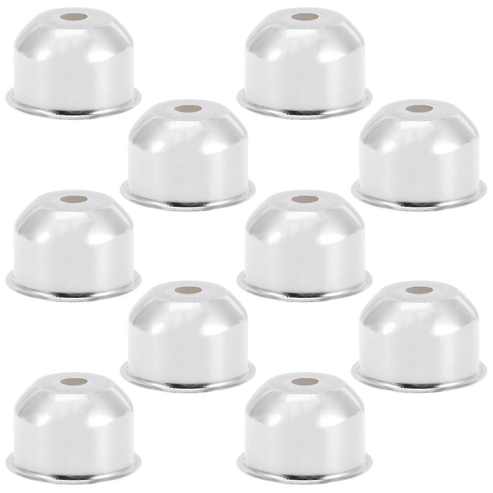 Silver E27 Lamp Cup Base Fitting Lamp Socket Cup for Lighting 10Pcs