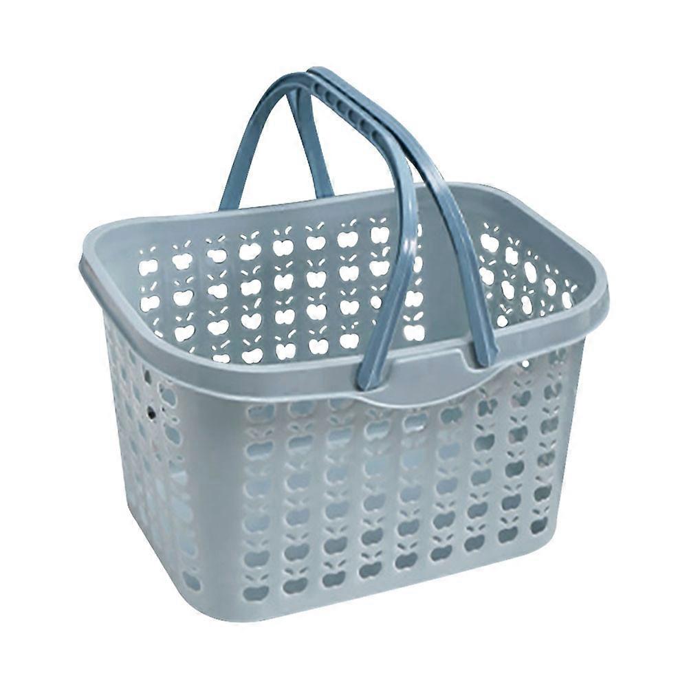 Blue Fruit Basket Plastic Shopping Basket for Storage Use