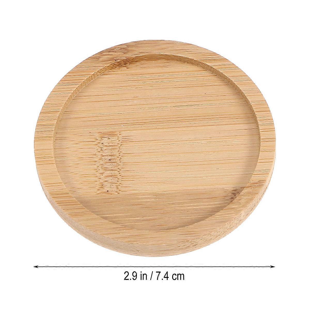 Multiuse Flowerpot Tray Bamboo Material for Placing 6Pcs Set