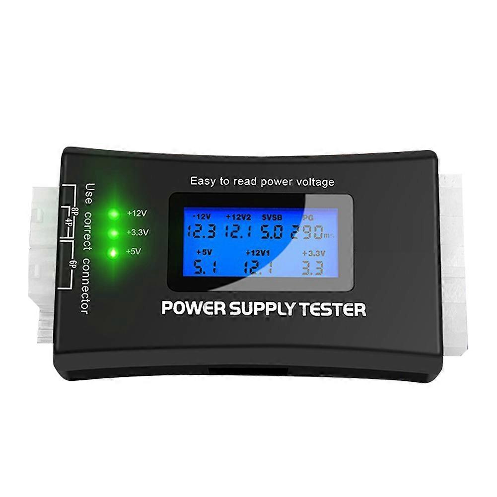 Portable ATX Power Detection Tool Computers Host Power Signal Tester LCD Display Chassis Power Source Testing Tools
