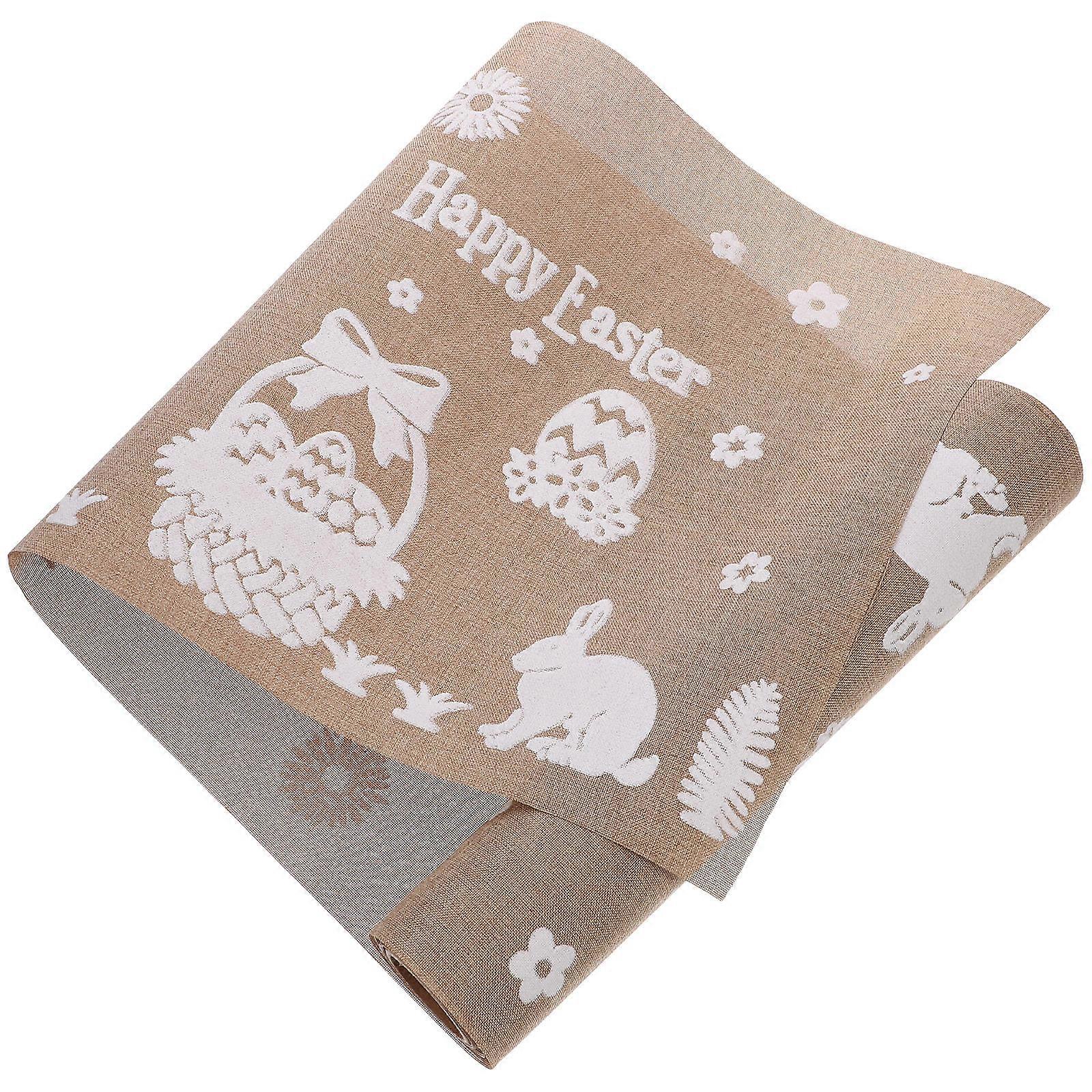 Easter Table Runner Table Cloth with Rustic Easter Theme for 1 Piece
