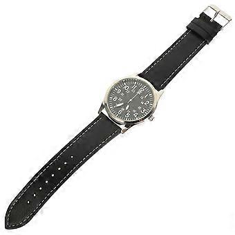 Stilig klokke for menn, forretningskvarts armbåndsur, daglig bruk, svart, 24,50 x 4,50 x 0,80 cm, vanntett, 1-pakning
