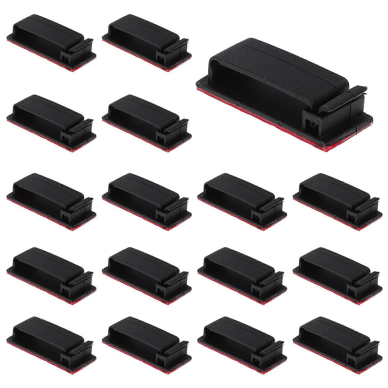 Black Cable Clips Wire Management Clips for Cable Fixing 25Pcs