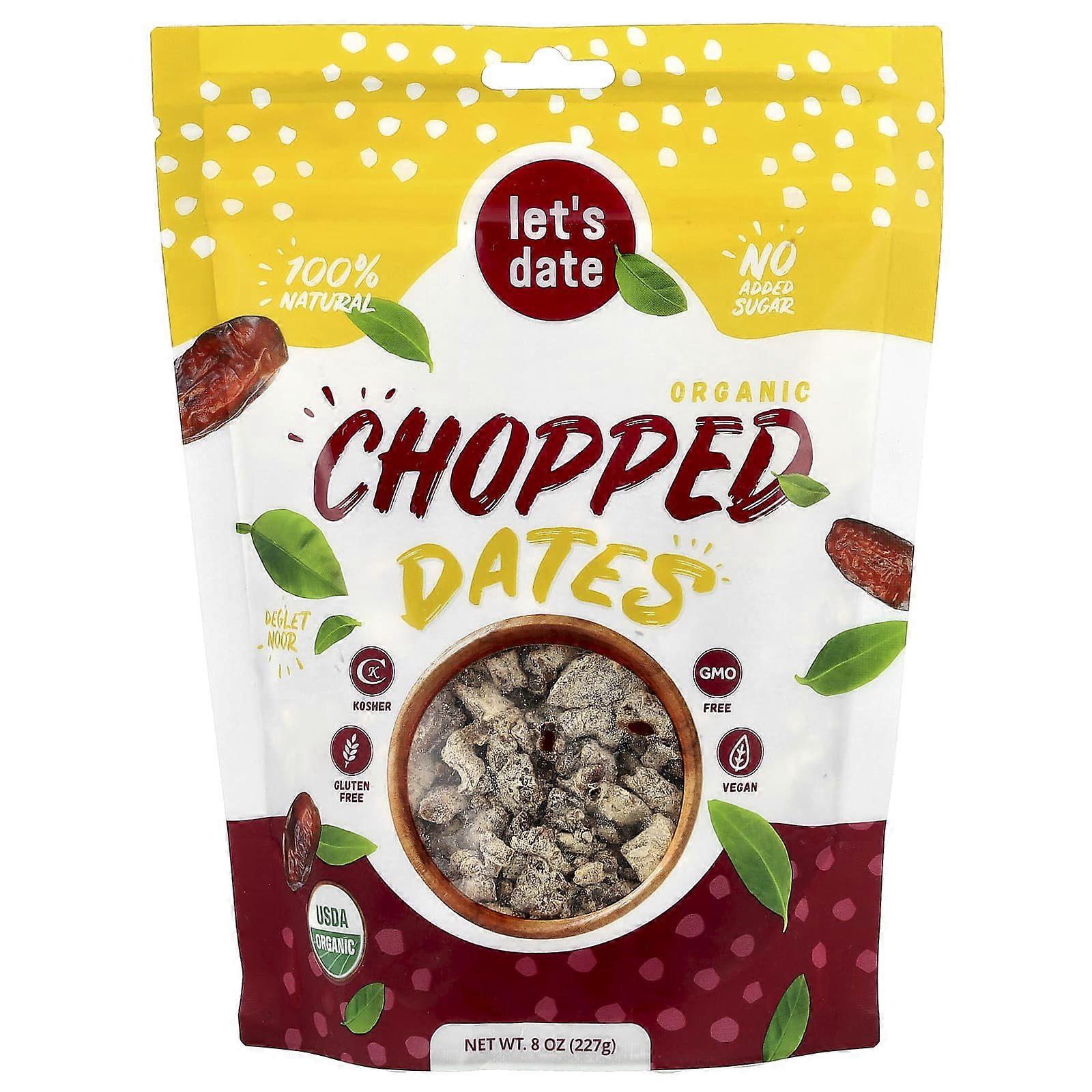 Let's Date, Organic Chopped Dates, 8 oz (227 g), 4-Pack