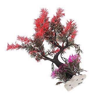 Plante artificielle pour aquarium, décoration simulée en plastique.