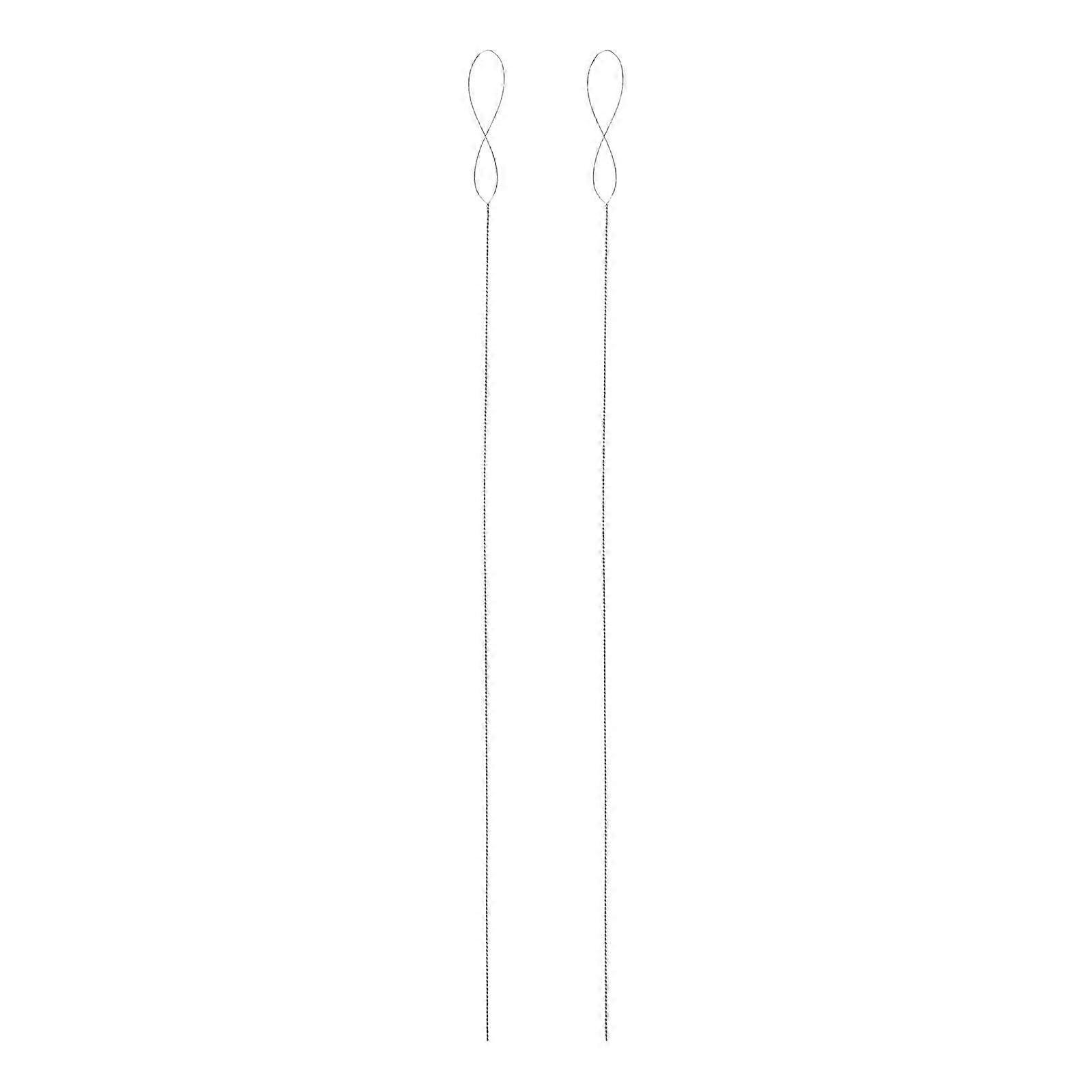 Beading Needles Stainless Beaded Needles for Threading 2Pcs Silver Tools