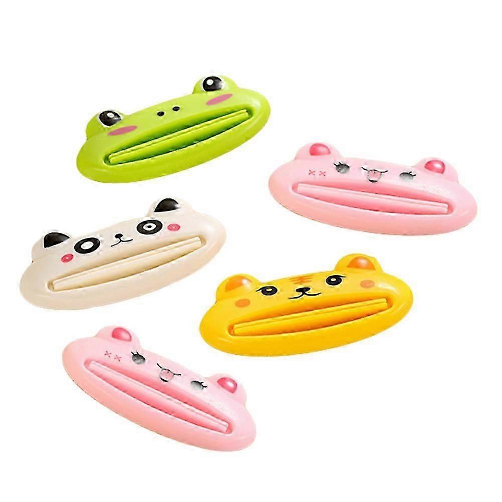 Toothpaste Squeezer Cartoon Animal Toothpaste Dispenser for Squeezing 5Pcs