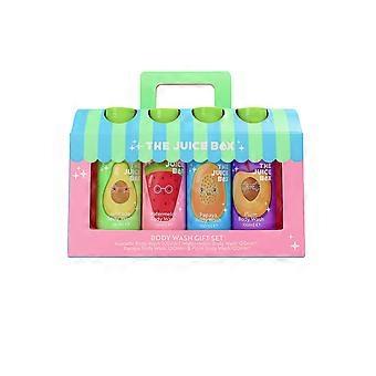 The Juice Box Body Wash Gift Set 4 x 100ml Avocado,Watermelon,Papaya and Plum