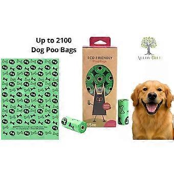 Eco Friendly Dog Poop Bags Pet Poo Rolls Lavender Scented Green Strong Cat Bags