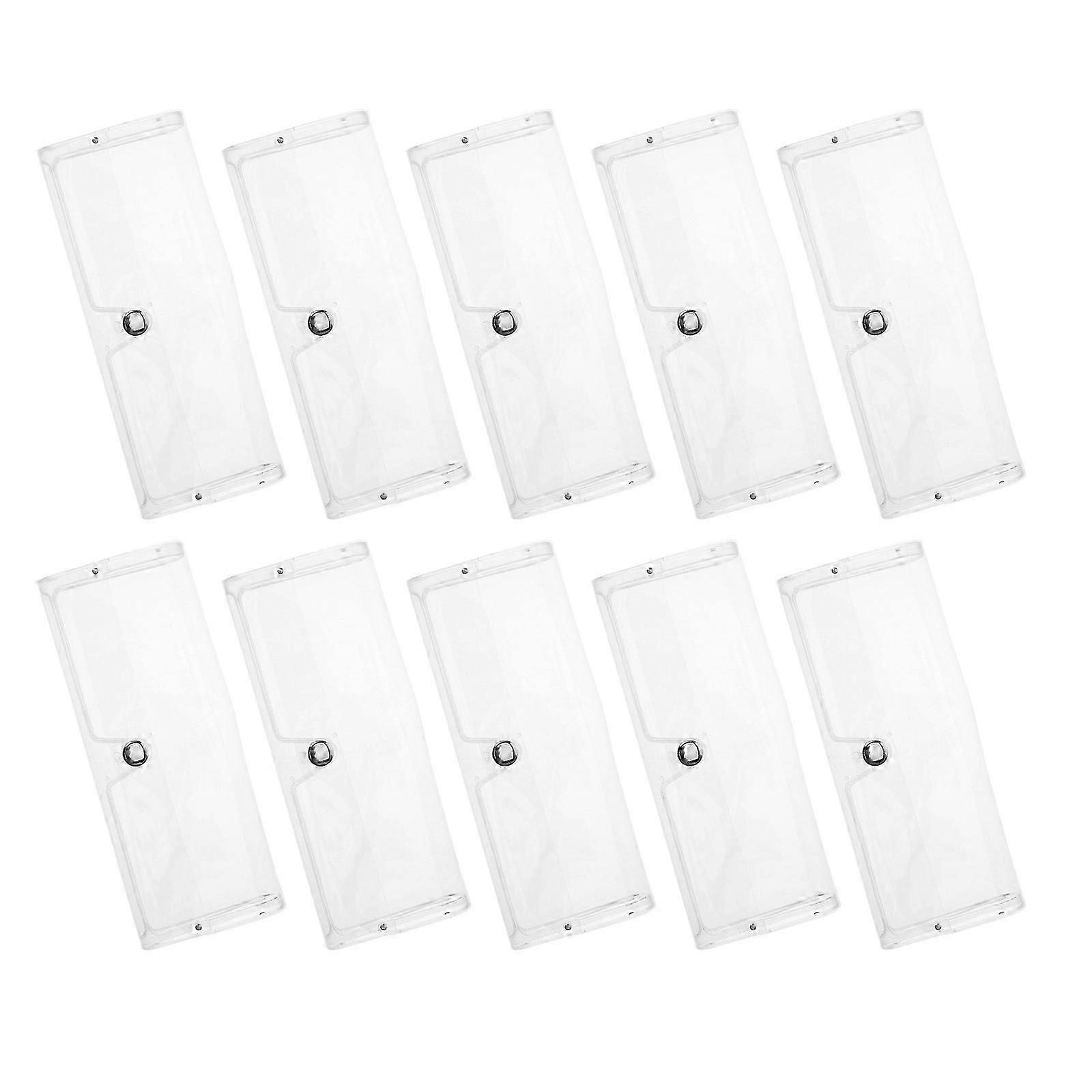 Clear Plastic Sunglasses Case with Button, 20Pcs