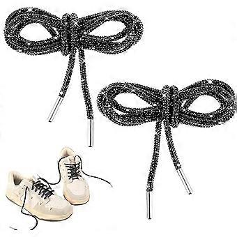 1 Pair Rhinestone Shoelaces Replaceable Glitter with Diamonds Shoelaces Hat Rope for Sneakers Shoes Accessories 120cm [MI]