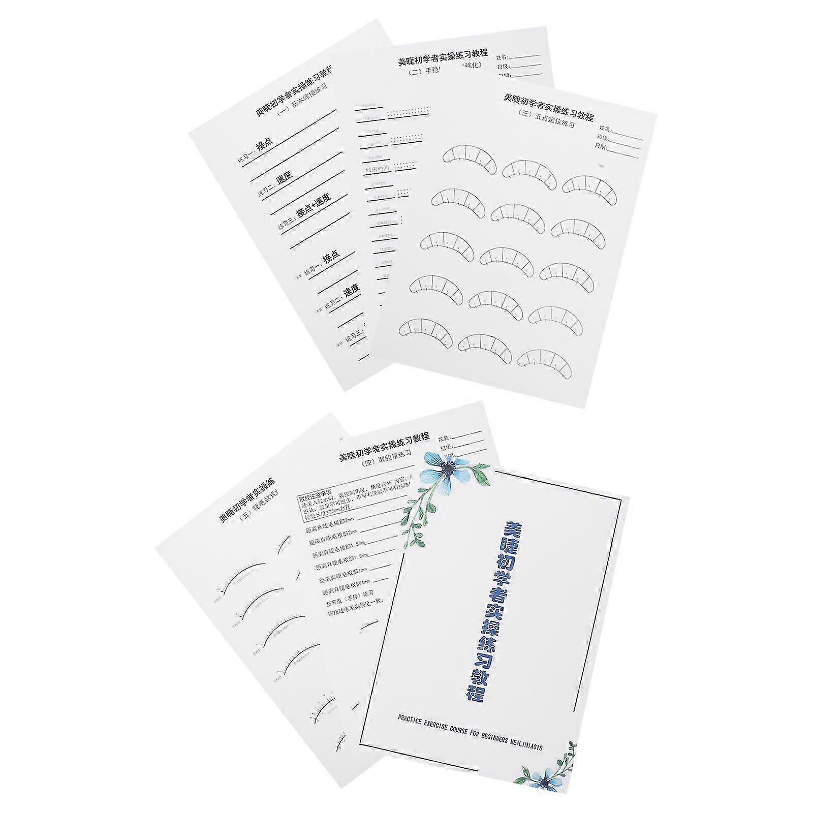 Eyelash Extension Practice Sheets with Lash Mapping Chart, Paper Training Kit for Beginners and Professionals