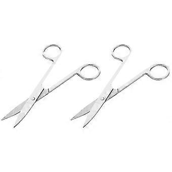 2pcs Surgical Scissors Metal Veterinary Tools For Pet Livestock Cattle Sheep