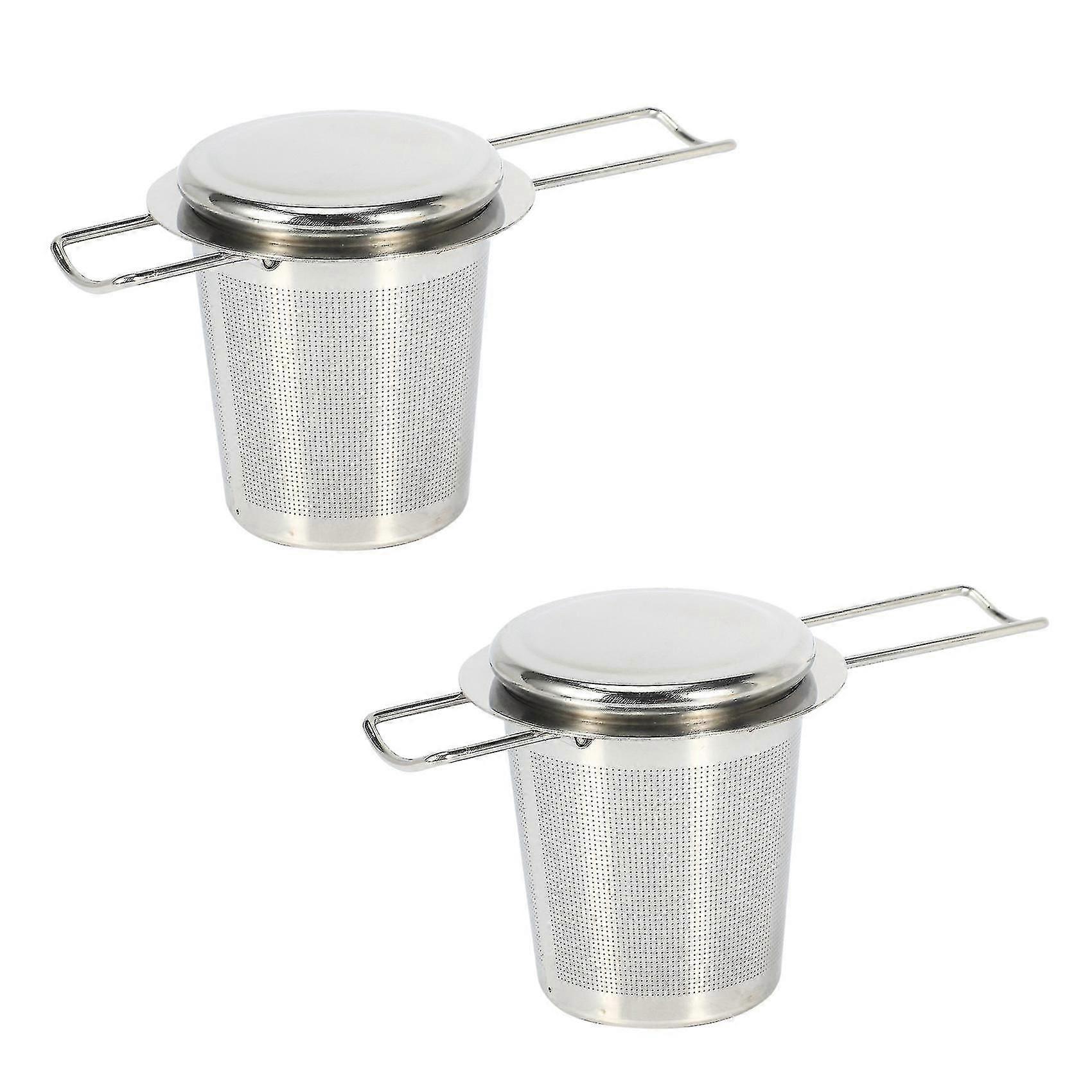 2pc Stainless Steel Tea Infuser Filter Long Handle Tea Strainer