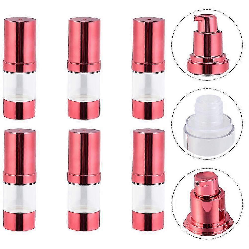 Chemical Makeup Cosmetics Empty Bottles for Storage 6Pcs Plastic Pump Container
