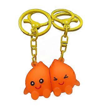 2Pcs Keychain Pendant Magnetic Design Cartoon Fireman Keychain Backpacks Handbags Wallets Cars Decorative Pendant
