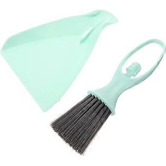Small Broom and Dustpan Set for Hamster and Small Animal Cage Cleaning, Portable Mini Dustpan with Handle, Light Blue Pet Cleaning Accessory for Rabbi