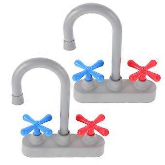Kitchen Faucet Toy Simulation Play Faucet Replacement 2Pcs for Pretend Fun