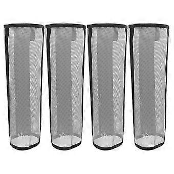 Stivali da mosca per cavalli 4 pezzi Mesh Fly Boots Leg Fatigue Leggings in rete di plastica traspirante Forniture per cavalli protettive per gambe per cavalli